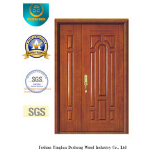 Китайский Стиль МДФ Двойная дверь с деревянной на входе (фирма xcl-025)